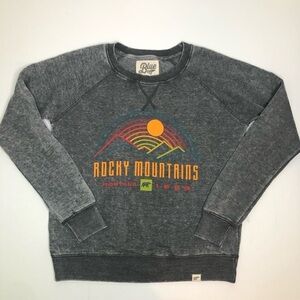Rocky Mountains Charcoal Super Soft Crew Neck Sweatshirt Sz M Like New